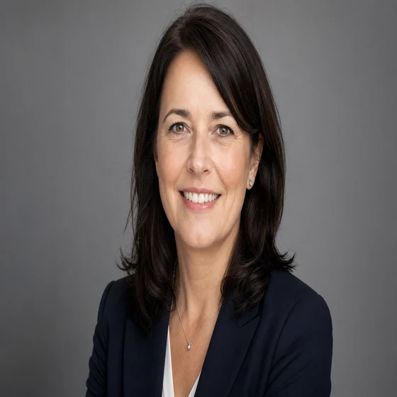 Porträt der Redakteurin Sabine Kraus in Business-Kleidung